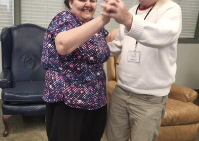 Two people enjoy a dance
