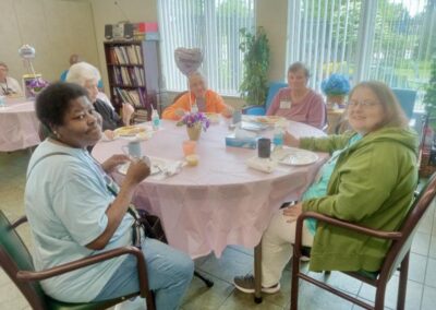 Coleman Adult Day participants enjoy a meal together